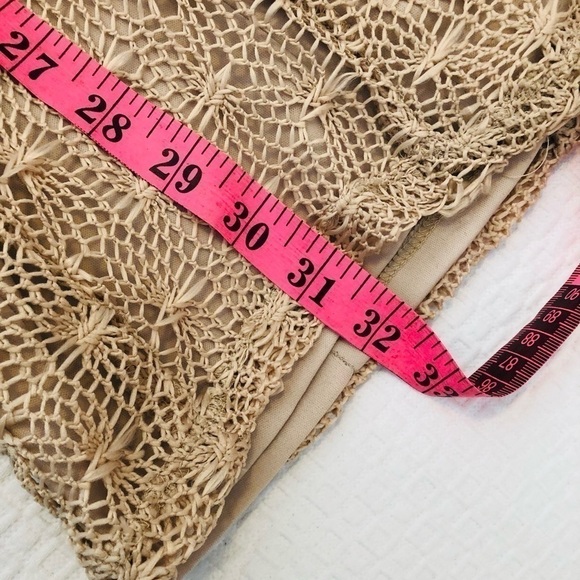 Rosegold Petite Tan Net Lace Overlay Dress - Picture 10 of 14